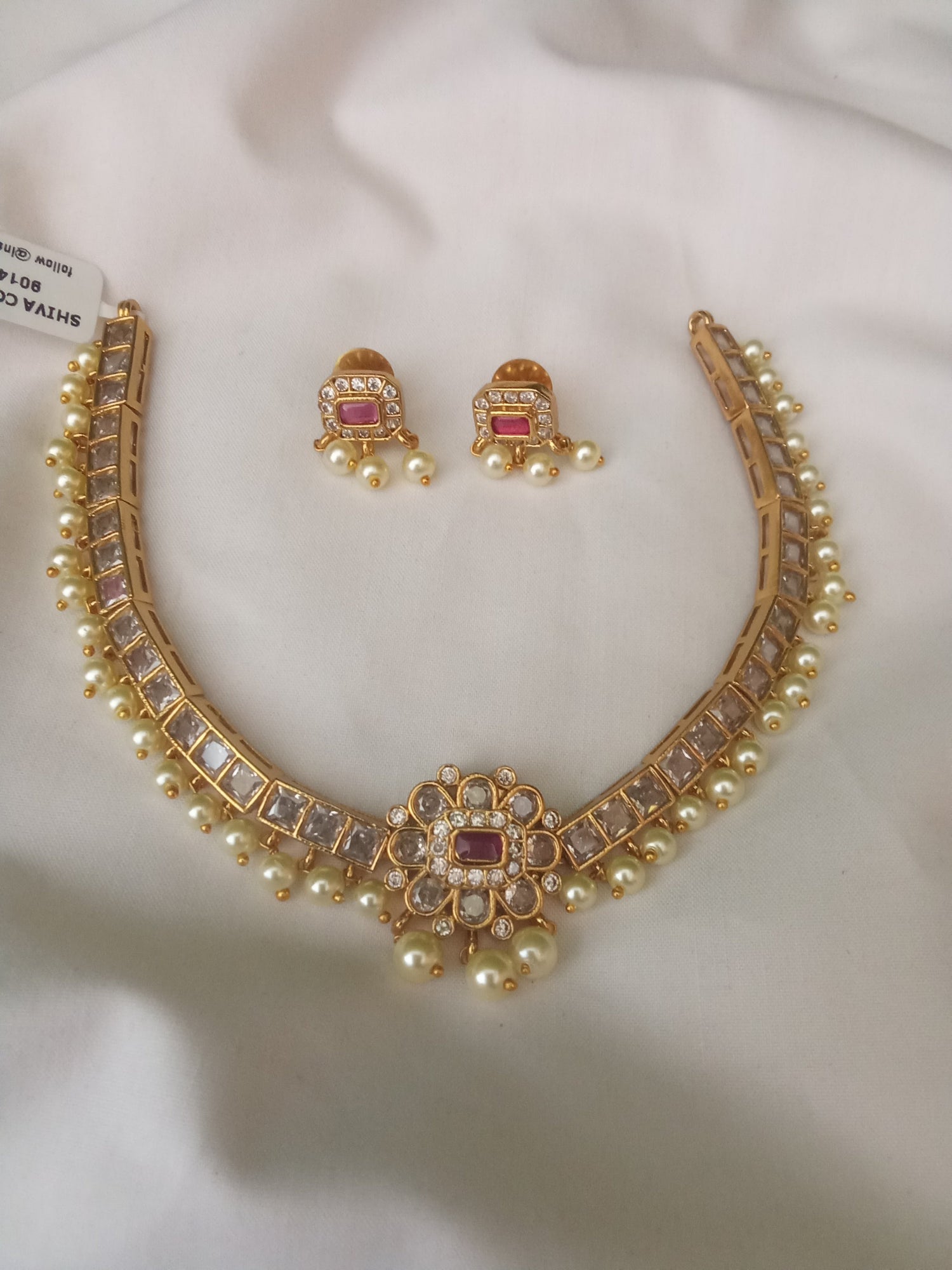 NECKLACES-1GRAM,PREMIUM MAT,VICTORIAN,SILVER,GJ,NAKSHI,CZ