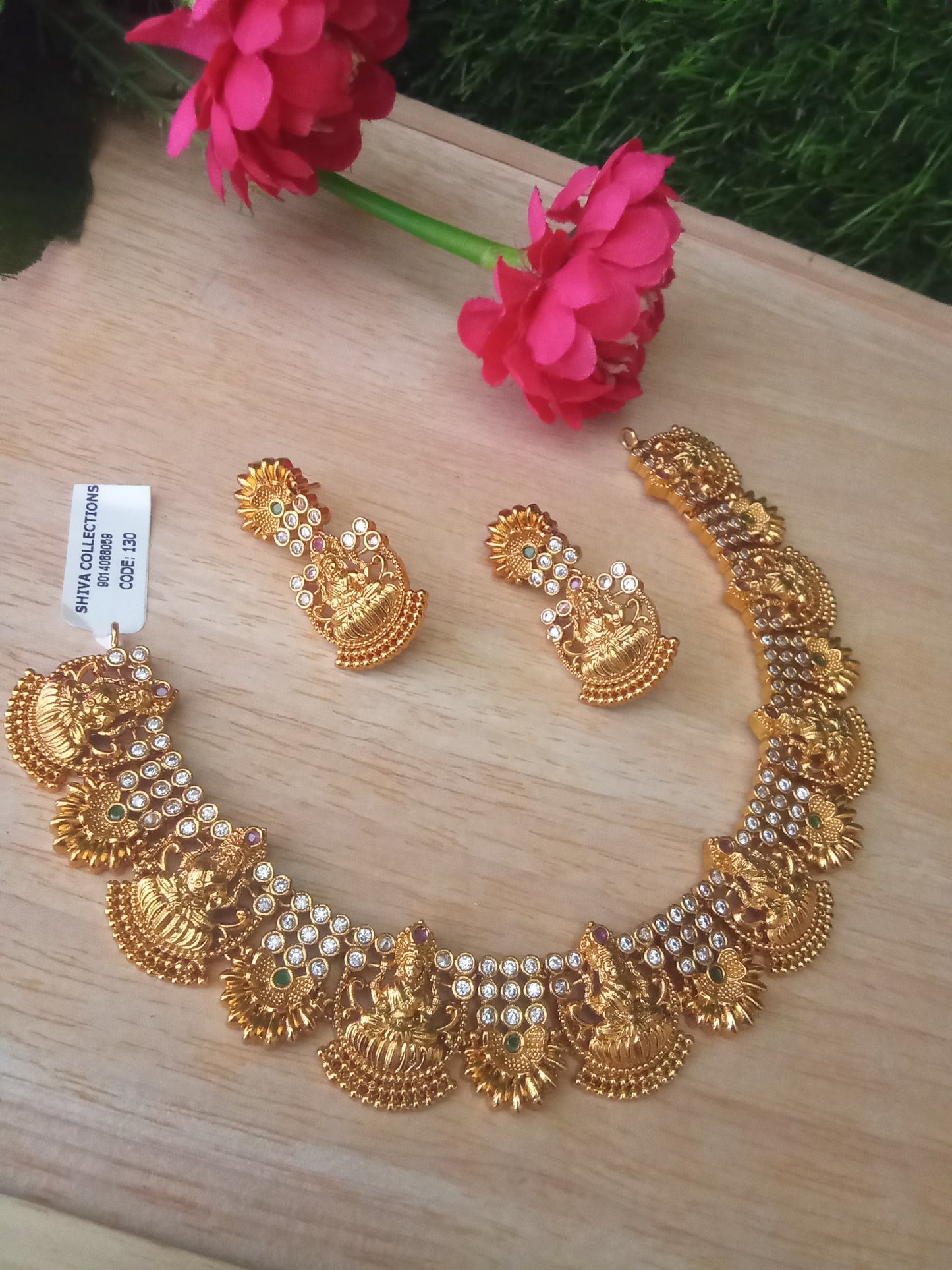 Lakshmi Temple Necklace Set -SHNC14