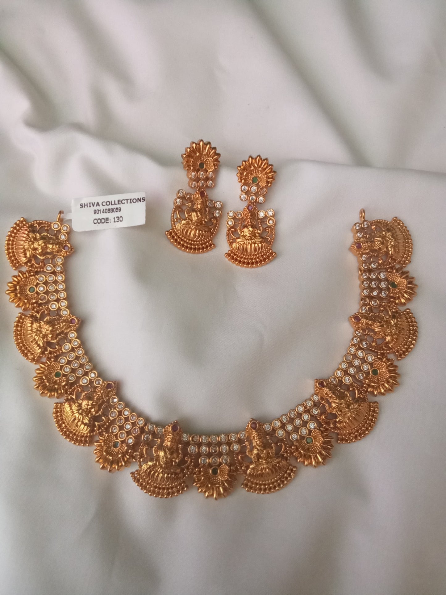 Lakshmi Temple Necklace Set -SHNC14