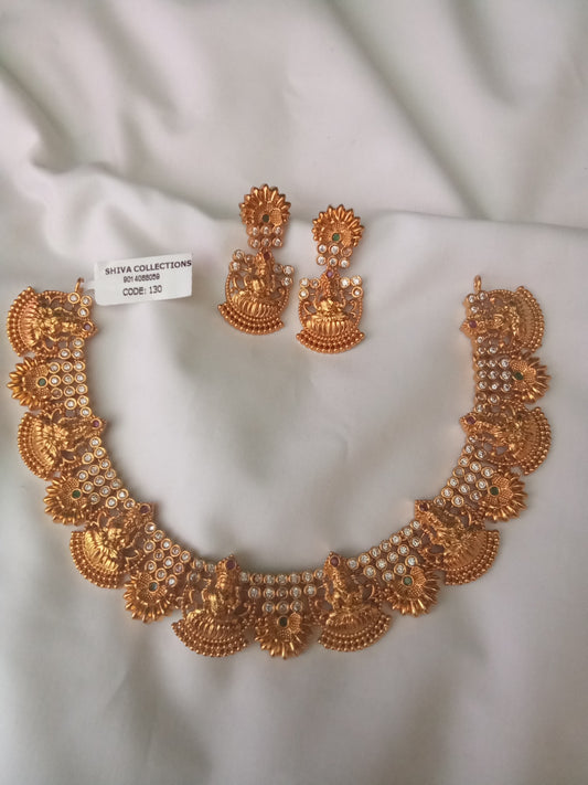 Lakshmi Temple Necklace Set -SHNC14