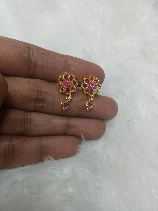 Screwback gold replica earrings-SH03