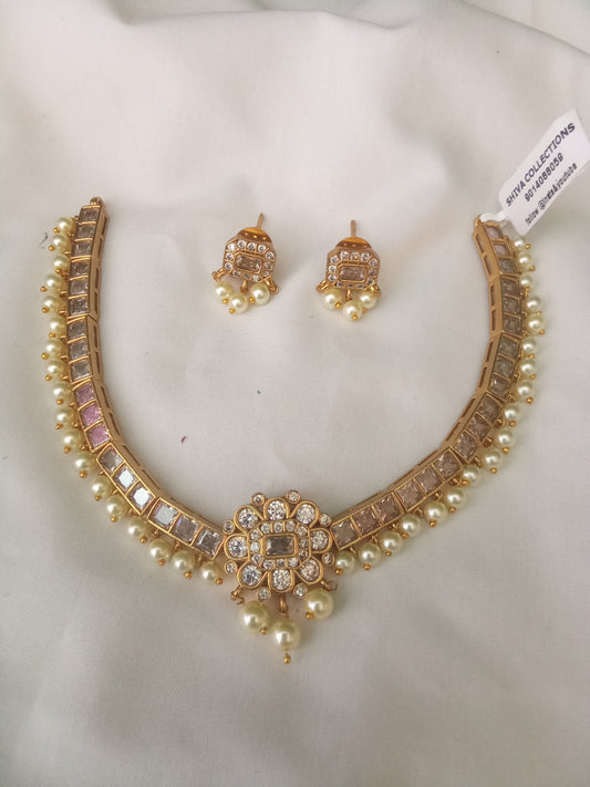 Classic Kundan pearl set-SHNC11